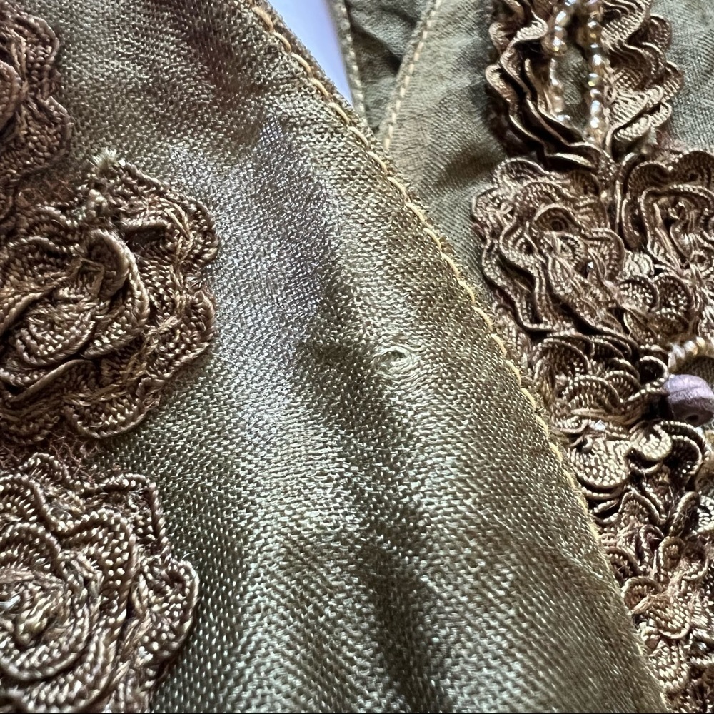 Vintage Gaetano Navarra Forest Nymph Runway Layered & Embroidered Dress Y2K 40 - Picture 10 of 16